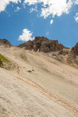 Mountain ridge with scree bellow
