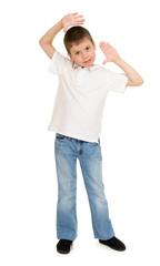 boy portrait in studio isolated