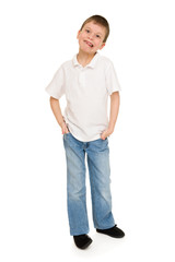 boy portrait in studio isolated