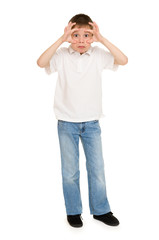 boy portrait in studio isolated