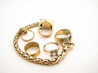 bijou bague or