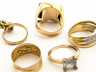 bijou bague or