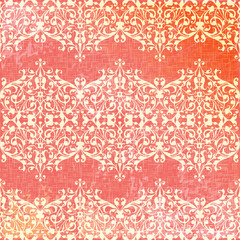 vector vintage beige and pink floral seamless pattern