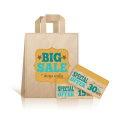 Big carry paper shopping bag