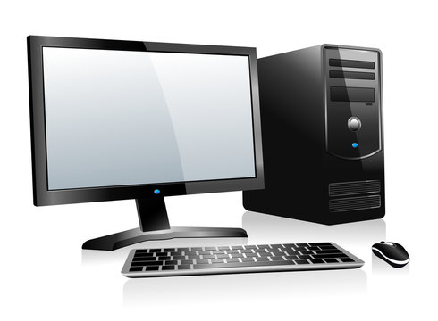 3D Computer with Monitor Keyboard and Mouse