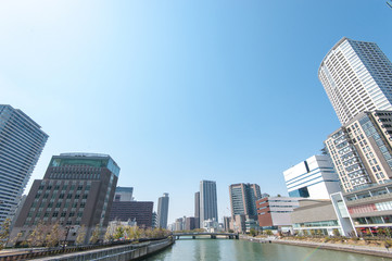 Fototapeta na wymiar 日本の大阪のビル群