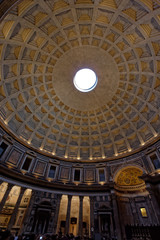 Fototapeta na wymiar View of the Pantheon church Rome Italy