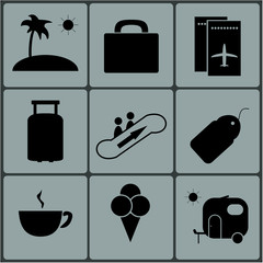 Travel icons set