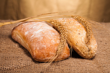 assortment of baked bread