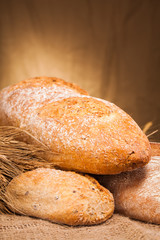 assortment of baked bread