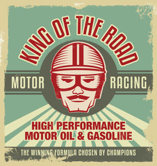 Vintage retro sign - Advertising poster - Classic car - Garage © rtguest