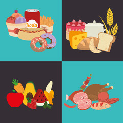 Healthy food design - obrazy, fototapety, plakaty