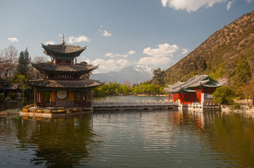 Black Dragon Pool in Lijiang,Yunnan in Southwestern of China.