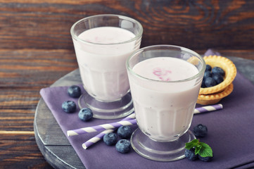 Yogurt with  fresh blueberry