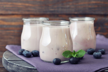 Yogurt with  fresh blueberry