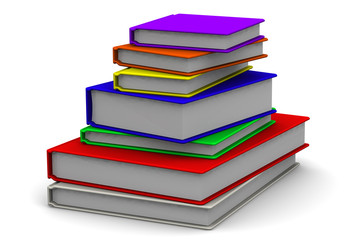Книги лежат стопкой