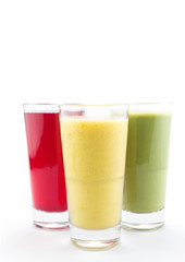Pineapple, Beetroot, Avalcado Smoothie in glass