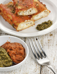 Tomato Sauce And Basil Pesto
