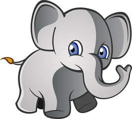 Baby Elephant Cartoon Character
