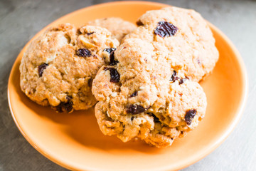 Cereal cookies on the plate