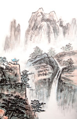 traditional Chinese painting , landscape © ryanking999