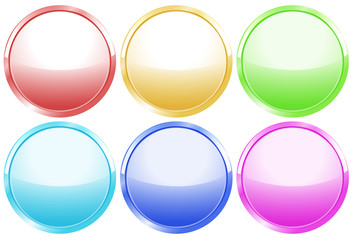 Colorful round web buttons