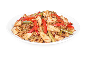 Rice chicken vegetable