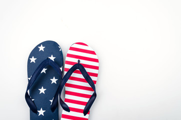 Flip flops isolated white background