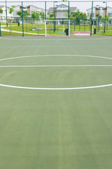 Futsal court concrete flooring and lines - 63082744