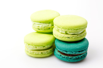 Macaron isolated white background