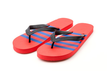 Isolated slippers flip