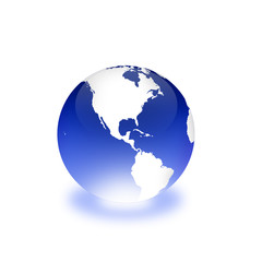 Naklejka premium 南北アメリカ地球儀