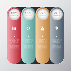 Modern business infographics options banner.
