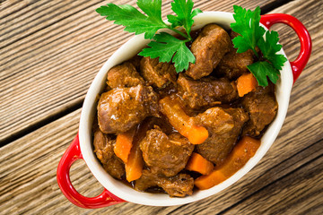 Beef stew with carrot