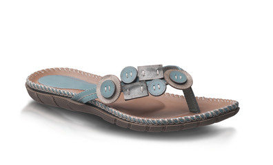 Nice woman sandal leather isolated on white