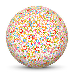 Kugel, Muster, abstrakt, 3D, bunt, Deko, Sphere, Ball, Pattern