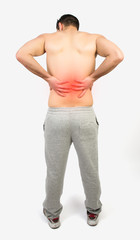 Naklejka premium Muscular man with muscle pain
