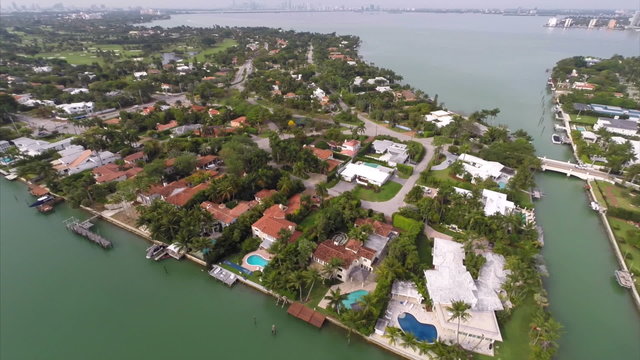 Aerial view of La Gorce residential housing