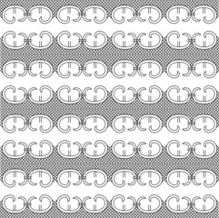 Abstract background with black and white circles. Seamless