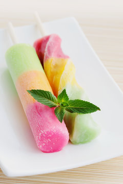 summer dessert with mint