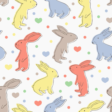 Rabbit seamless background