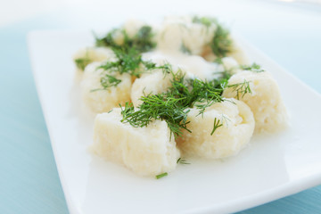 lazy dumplings with dill