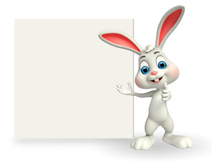 Illustration of cute easter bunny