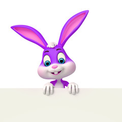 cute easter bunny with sign