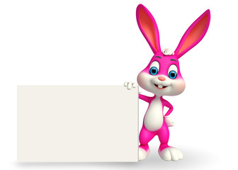Cute Easter Bunny with sign