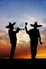 mariachi at sunset