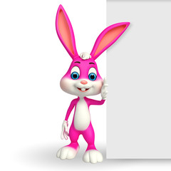 Cute Easter Bunny with sign