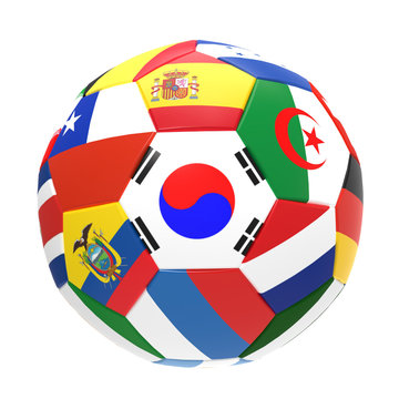 3D render of soccer football on white background