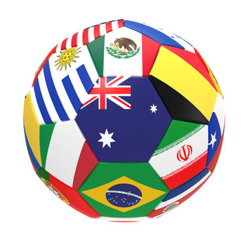 3D render of soccer football on white background