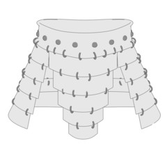 cartoon illustration of tasset (armor)